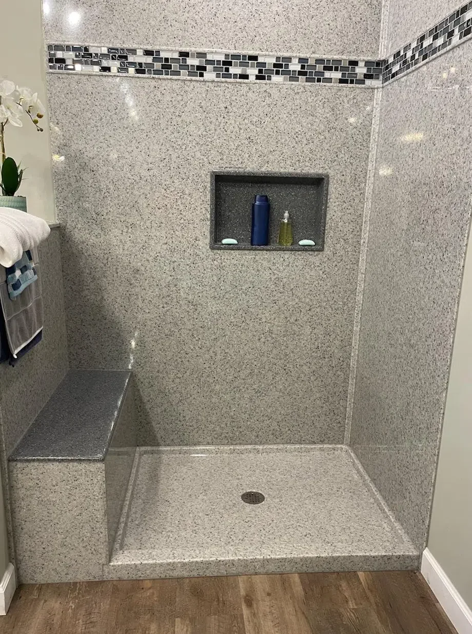 Large-Format Style bathroom finish example